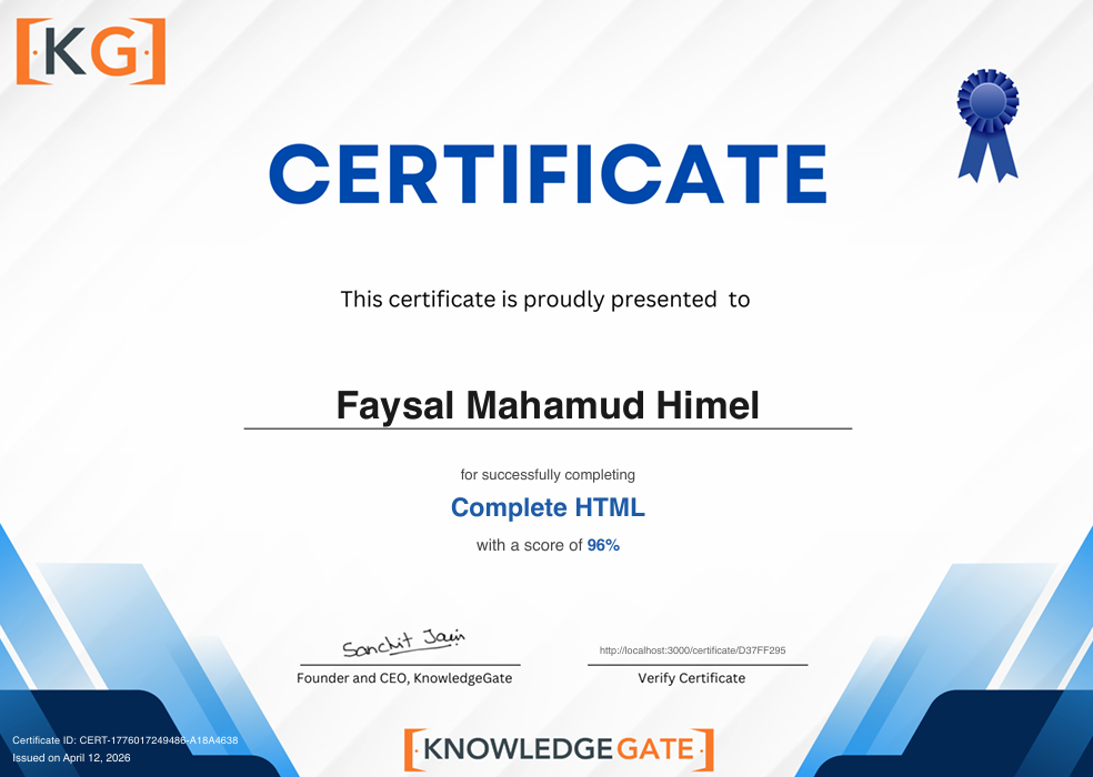Complete HTML Certification preview